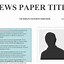 Image result for Single Article Newspaper Template