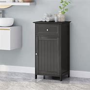 Image result for Black Bathroom Storage Cabinet