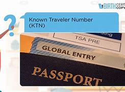 Image result for Known Traveler Number Birth Certificate