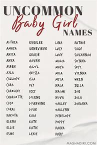 Image result for Unique Uncommon Baby Names Girl