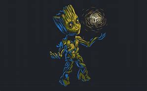 Image result for Cute Groot Image Black Background