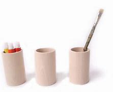 Image result for Wooden Cup Pencil Holder