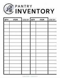 Image result for Kitchen Inventory Template