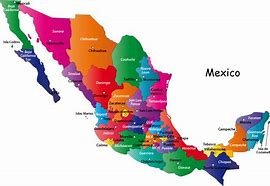 Image result for Colored Map of Mexico