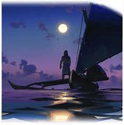 Image result for Moonlit Lake with Boat