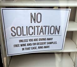 Image result for No Soliiciting Signs