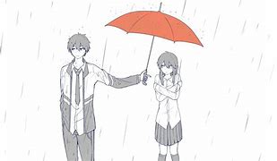 Image result for Anime Boy and Girl in Rain