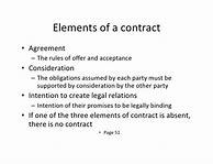 Image result for Explain the Elements of a Contract