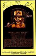Image result for Dennis Eckersley Hall of Fame Plaque