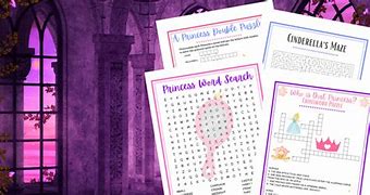 Image result for Printable Disney Fun Puzzle Princess