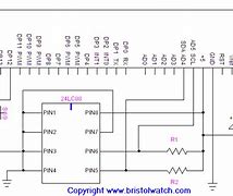 Image result for Arduino 24C08 EEPROM Schematic