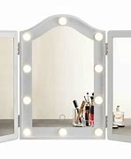 Image result for Stand Mirror Makeup Lights Magification Tri-Fold 20 X20 Inch