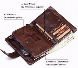 Image result for Credit Card and Cash Leather Wallet
