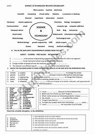 Image result for Science and Technology Worksheets