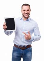 Image result for Man Holding iPad