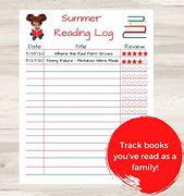 Image result for Free Printable Summer Reading Log