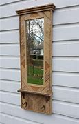 Image result for Rustic Round Mirror with Shelf