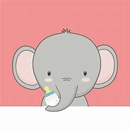 Image result for Cute Elephant Cartoon Vector