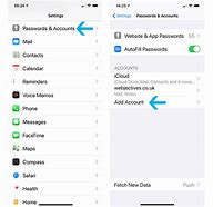 Image result for iPhone Settings Email Option