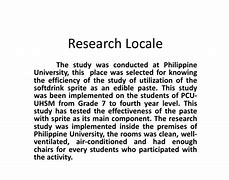 Image result for Research Locale Map Example