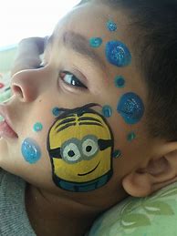Image result for Crying Child with Minion Face Paint