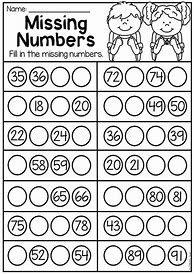 Image result for Missing Numbers Worksheet 7th Grade
