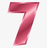 Image result for Number 7 in Pink 3D