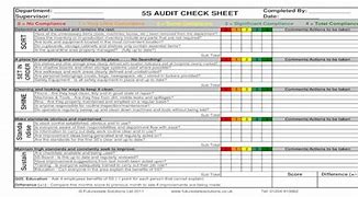 Image result for Simple 5s Audit Sheet