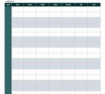 Image result for Blank Weekly Chart Template