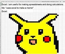 Image result for Excel Pixel Art Memes