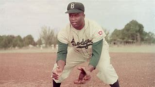 Image result for Jackie Robinson Color of Baseball and Bat