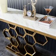 Image result for White Marble Console Table