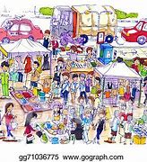 Image result for Busy Street in Market Clip Art