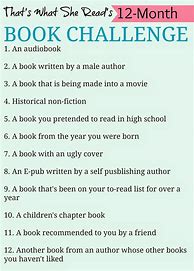 Image result for 12 Book Challenge Template