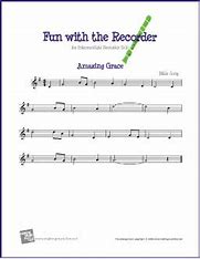 Image result for Amazing Grace Recorder Sheet Music