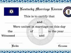 Image result for Kentucky Marriage Certificate