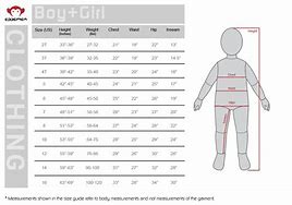 Image result for Children's Sizing Chart