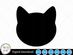 Image result for Simple Cat Face Silhouette