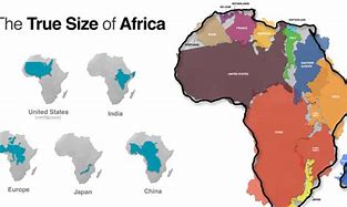 Image result for Actual Size of Africa On World Map