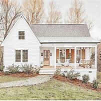 Image result for White Farmhouse with Cedar Posts