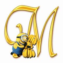Image result for Minion Alphabet M with Black Background