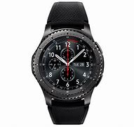 Image result for Samsung Gear S3 Frontier Watch Black Leather Thin Blue Lind Bands