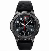 Image result for Samsung Gear S3 Frontier Watch Black Leather Blue Stitching Bands