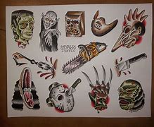 Image result for Creepy American Traditional Tattoos