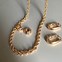 Image result for Gold Chain Necklace with Black Plaque