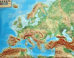 Image result for Map of Europe Topography