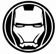 Image result for Iron Man Black and White Sticker