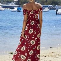 Image result for Inc Embroidered Off-The-Shoulder Maxi Dress, Created For Macy's - Silver/Black