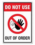 Image result for Out of Order Do Not Use Clip Art