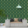 Image result for Green and Gold Geometric Wallpaper Dunelm